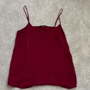 Quince Women’s Burgundy Spaghetti Strap Cami Top